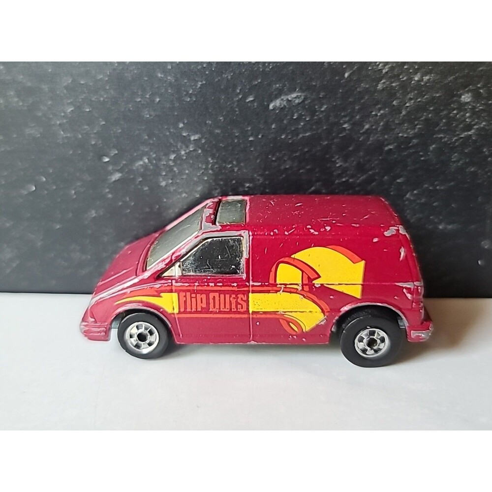1985 Hot Wheels Flip Outs Maroon Van Vintage Kids Toys